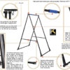 Air Yoga Equipment Set Includes: Blue Aerial Yoga Hammock and The Height-Adjustable Foldable Sturdy Durable KT Yoga Swing Stand Frame