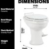320 Series Standard Height RV Toilet - White
