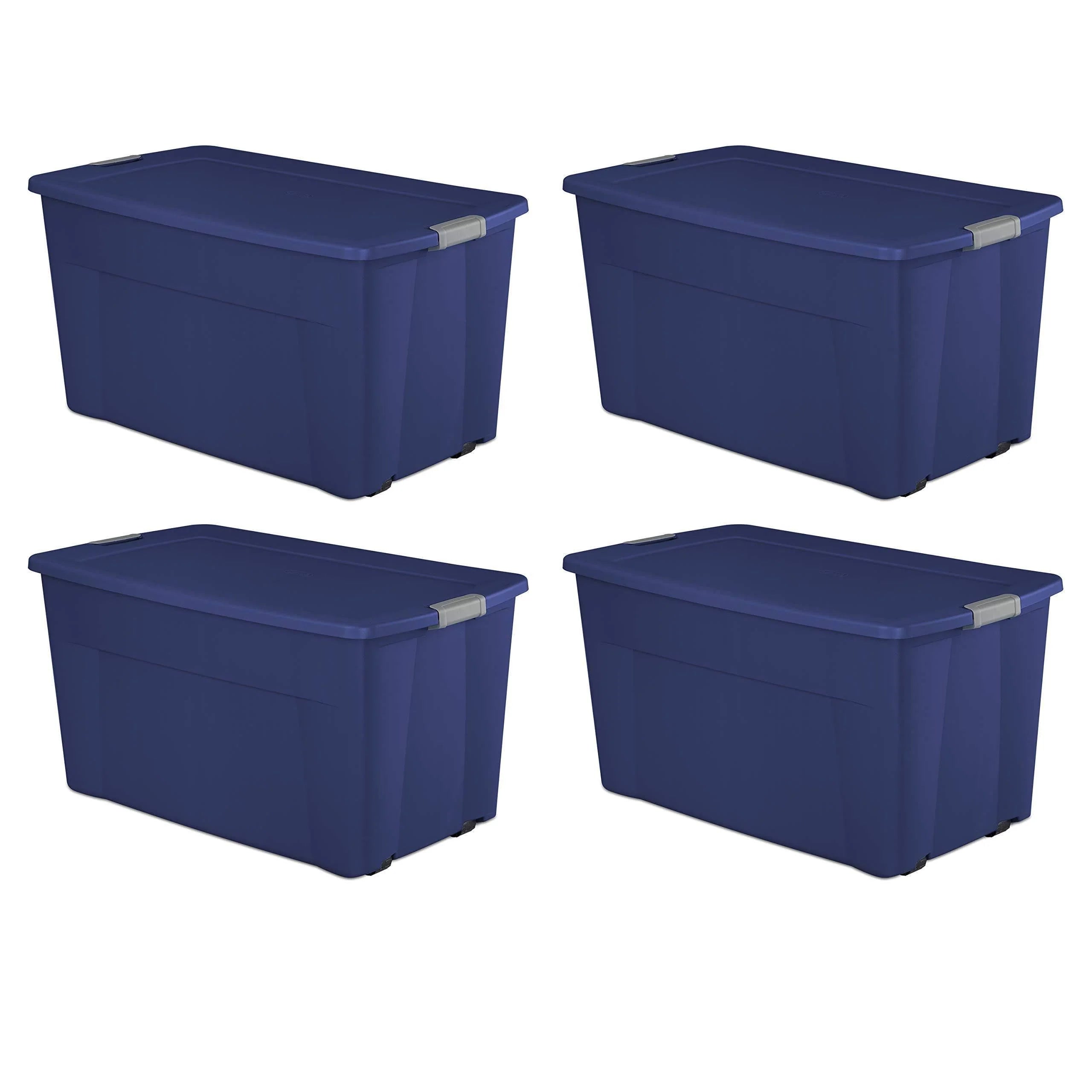 fd04ea5466bfc72011c2e0992266fde594ed63ed1a32c5604884e570f09100d8 45 Gallon Wheeled Latch Tote- Stadium Blue Case of 4