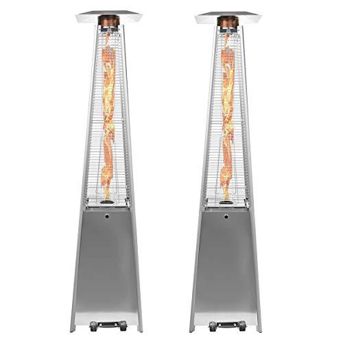 fd1dba3281953ba78e510f70a1875378405907e9bf672209ce89081ad7d884ad 2 Sets 40,000 Btu Propane Patio Heater, Standing Pyramid Outdoor Heaters