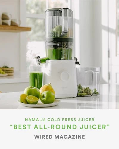 Nama J2 Cold Press Juicer Self Feeding for Hands Free Operation with Wide Mouth Hopper for Whole Recipe Loading, Zero Waste Masticating Juicer For...