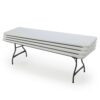 4-Pack Commercial Stacking 8 ft Folding Table - White (80344)