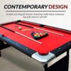 6 Ft Portable Pool Table, Adults Folding Billiards Tables for Game Room with Easy Foldable Storage, Includes Full Set of Billiard Balls, Cues,...