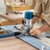 BOSCH 1617EVSPK Wood 12 Amp Router Tool Combo Kit - 2.25 Horsepower Plunge Router & Fixed Base with a Variable Speed