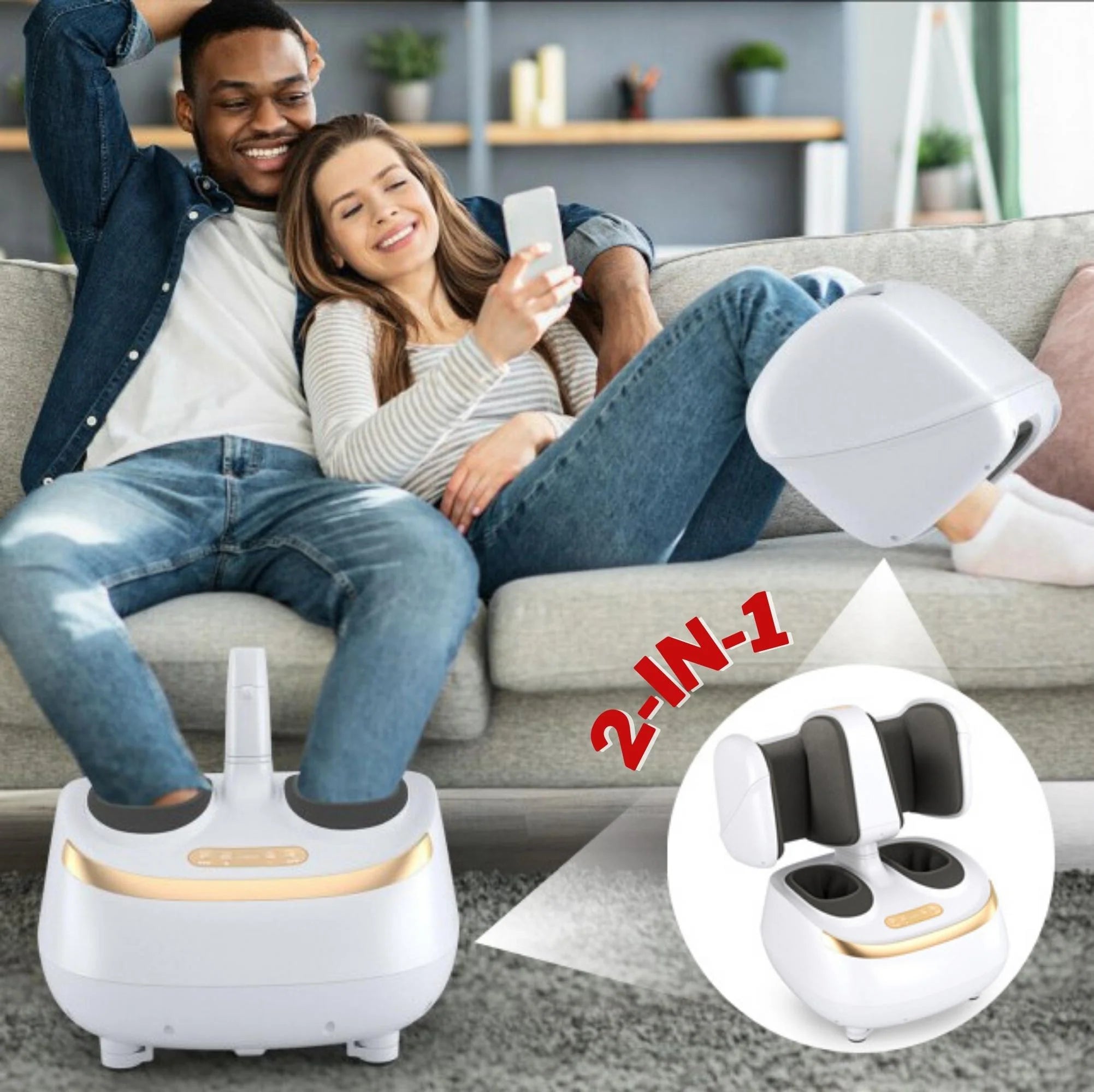 fe631b85c8a3e420e16b2968248583825b49835e3e1b0a73d02bf8f93f6e004b-1 Premium 2-In-1 Electric Shiatsu Foot Calf Massager With Heat Function